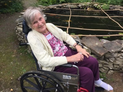 Edna Enjoys the Koi Pond