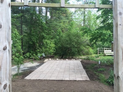 Pear Tree Patio-view, from the West, the Kitchen Garden