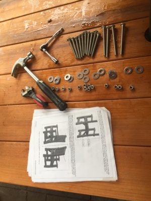 Instructions, Hardware, Tools, on Tabletop