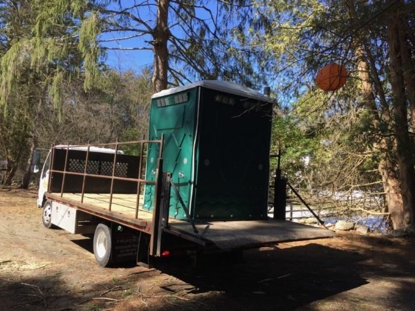 Dave's Septic from Manchester, NH, Drops-off an Accessible Unit, March 30