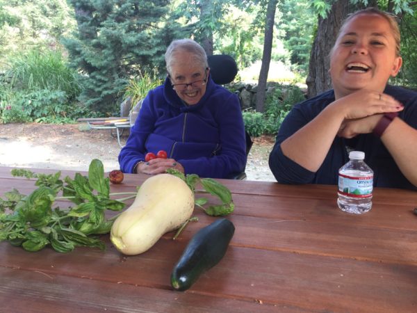 Eileen and Abi from Gloucester, MA Enjoy the Harvest