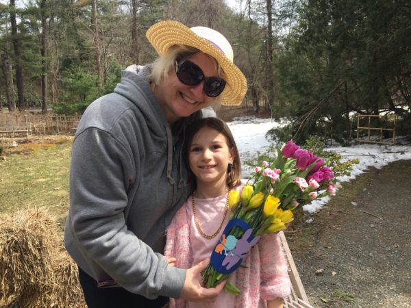 Jennifer and Jayna with Bonnet and Bouquet