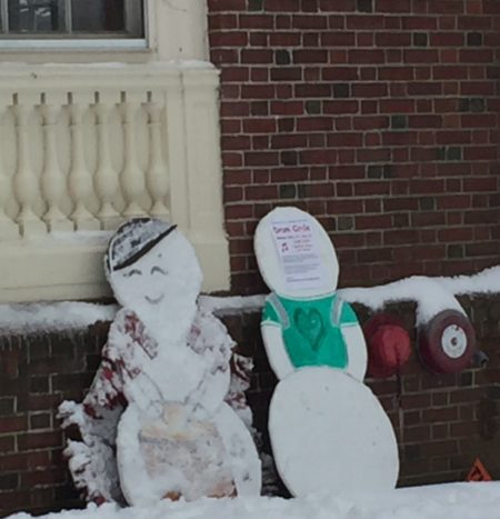 Drum Circle SnowFriends Hang Out at Topsfield Library