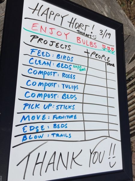 Whiteboard for HORT Thurs. Morn. Program