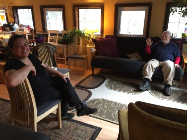 Collette and John, Sit 6ft Apart, at the Caretaker's Cottage, 3/19/20