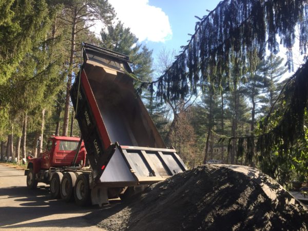 Stone Dust Tri-Axle Delivery, Friday, April 17