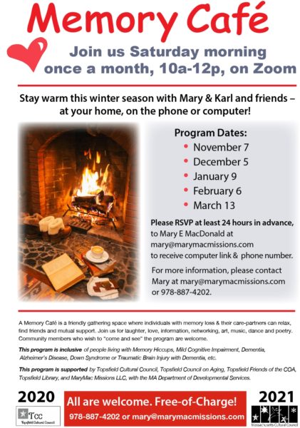 2020-2021 Winter Memory Cafe, Topsfield