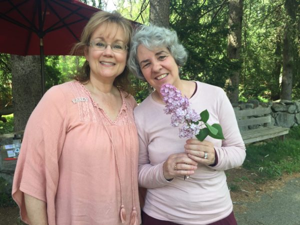 Karen Moniz and Lorelee Graffeo Enjoy Lilacs!
