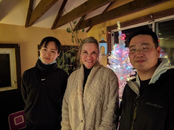 Jing, Kelly & Chao, at the Cottage