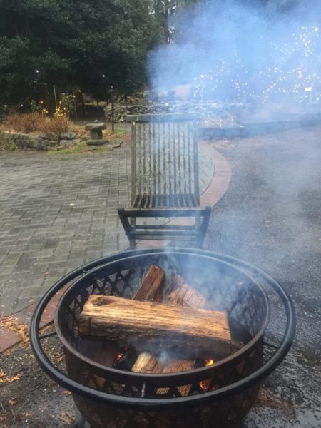 Wood Fire, at the Welcome Area