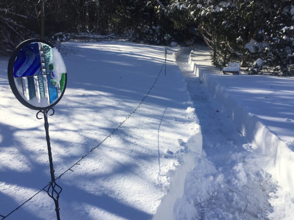 Front Loop Garden, Brick Trail is Snow-Blown