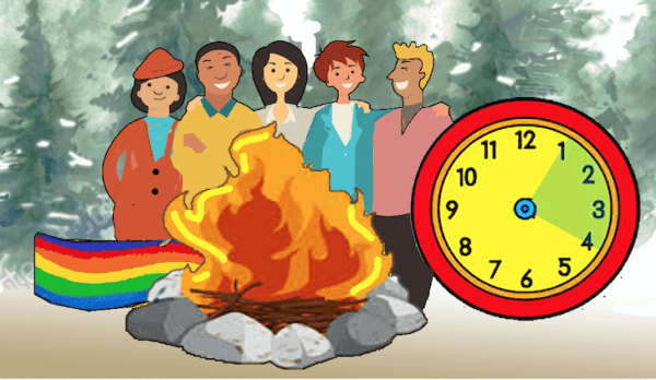 Bonfires Welcome Spring, Illustration