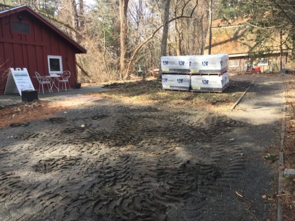 Pavers arrive at Cottage, 3/15/22