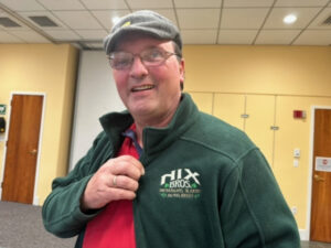 Scott Nix shows off his family logo "Nix Bros."