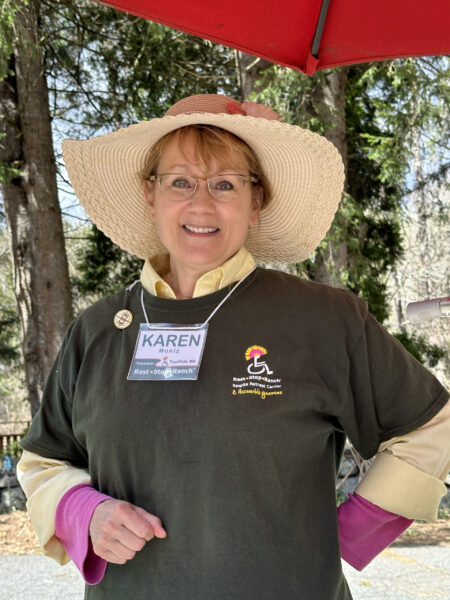 Karen Moniz, volunteers monthly at our Memory Cafe