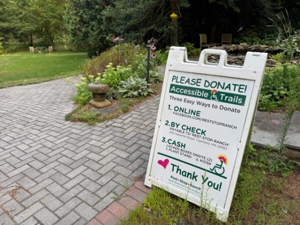 Please Donate! A-Frame on Accessible Trail