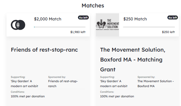 2 Matches Live on MightyCause, Giving Tuesday!