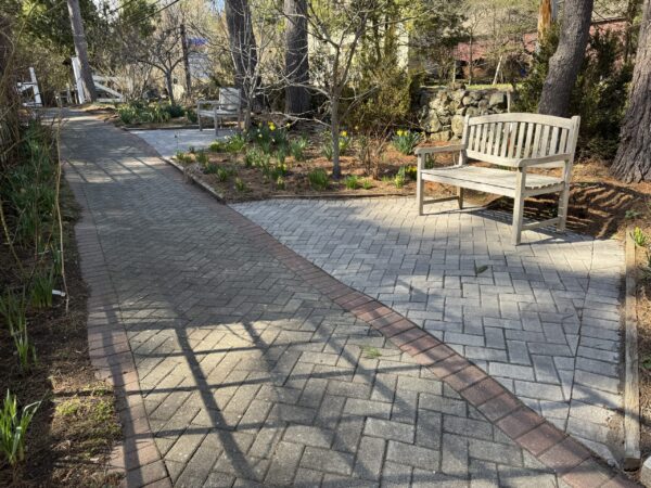 Accessible Rest Area along ADA Compliant brick trail